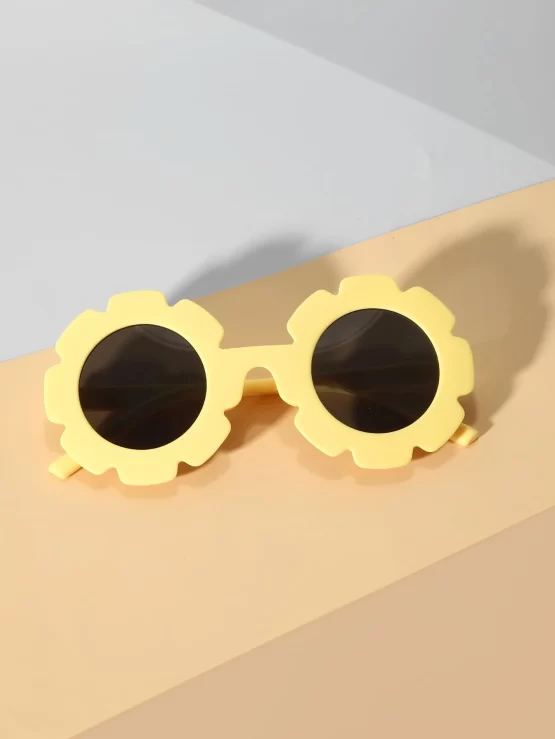 Toddler Kids Flower Frame Fashion Sunglasses - Image 3
