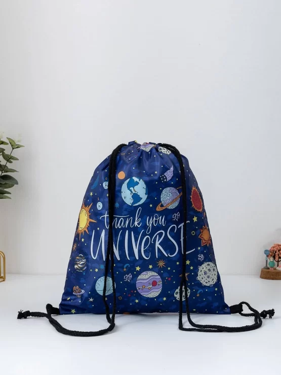 Kids Letter Graphic Drawstring Design Backpack