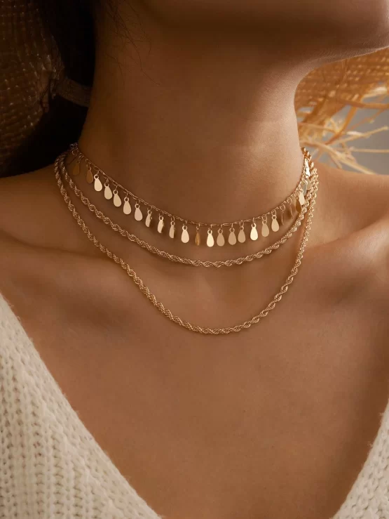 Glamorous Twist Tassel Multilayer Necklace