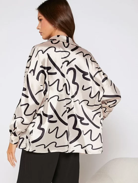 Unity Collar Graphic Print Drop Shoulder Shirt - Image 2