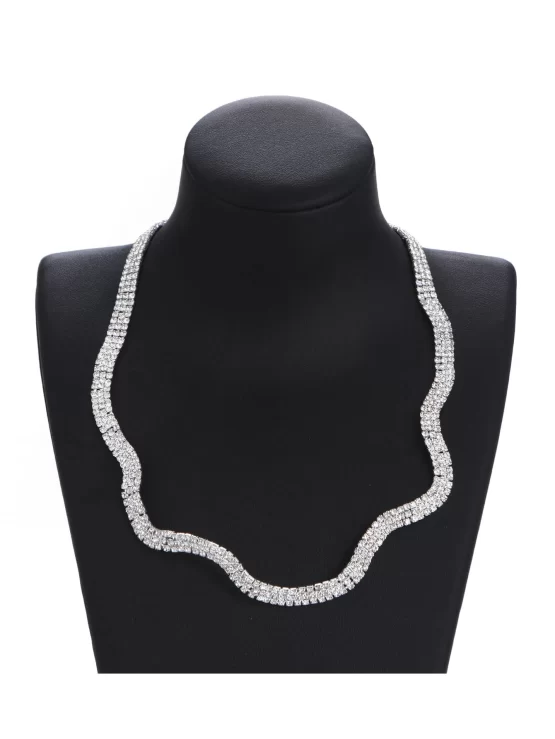 Copper Fashionable Rhinestone Decor Necklace - Image 2