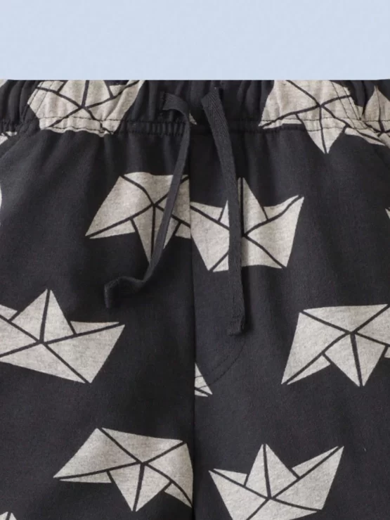 Toddler Boys Bear Letter Cartoon Print Tee & Shorts - Image 2
