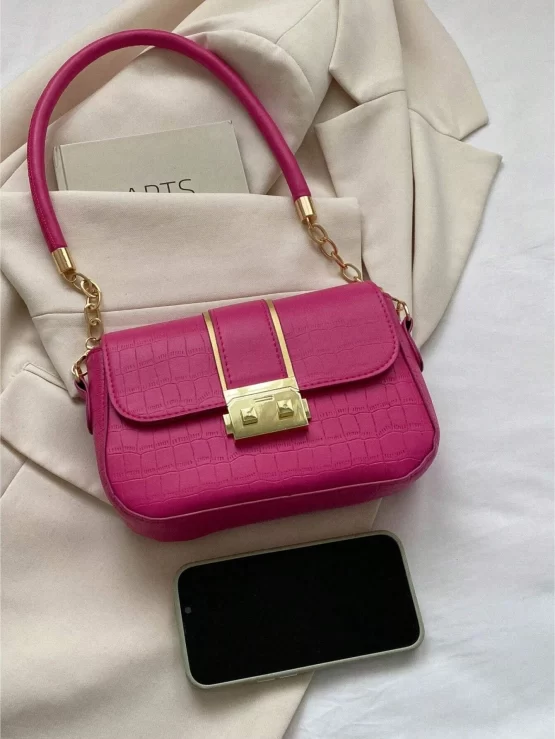 New Women Fashion Crocodile Pattern Bag Lady Chain Shoulder Bag - Image 2