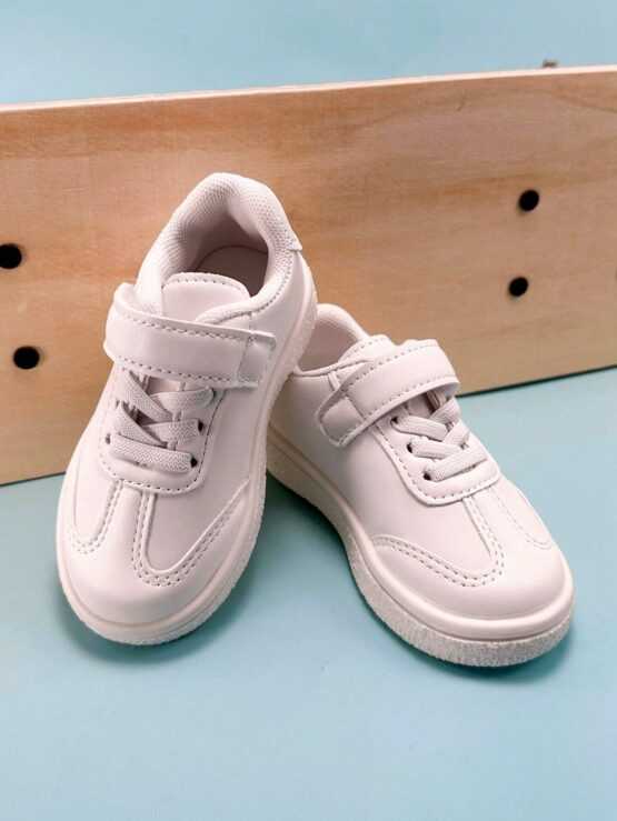 Boys Hook-and-loop Fastener Lace Up Skate Shoes For Outdoor