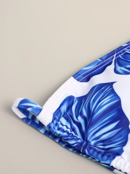 Random Tropical Halter Bikini Swimsuit & Cover Up - Image 3