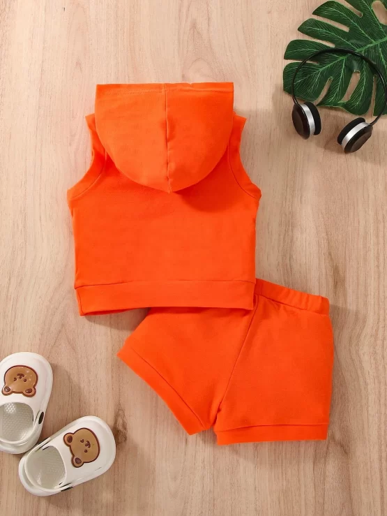 Baby Hooded Camisole Tank Top & Shorts - Image 2