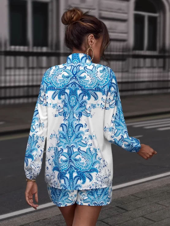 Unity Floral Print Drop Shoulder Shirt & Shorts - Image 4