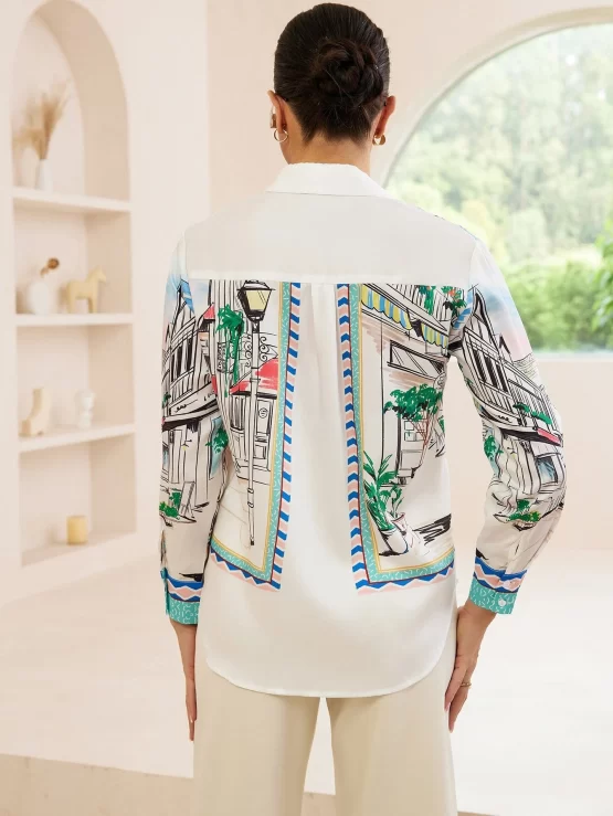 Unity Street View Print Button Up Front Shirt - Image 2