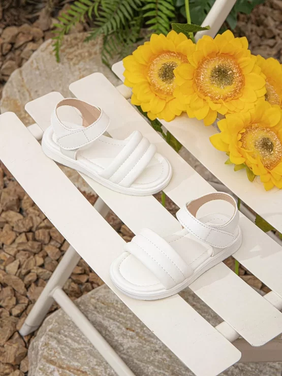 Baby Girls Hook-and-loop Fastener Ankle Strap Sandals - Image 2
