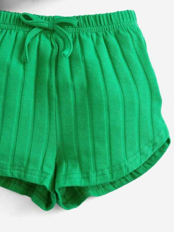 Baby Lettuce Trim Tank Top & Tie Front Shorts - Image 2
