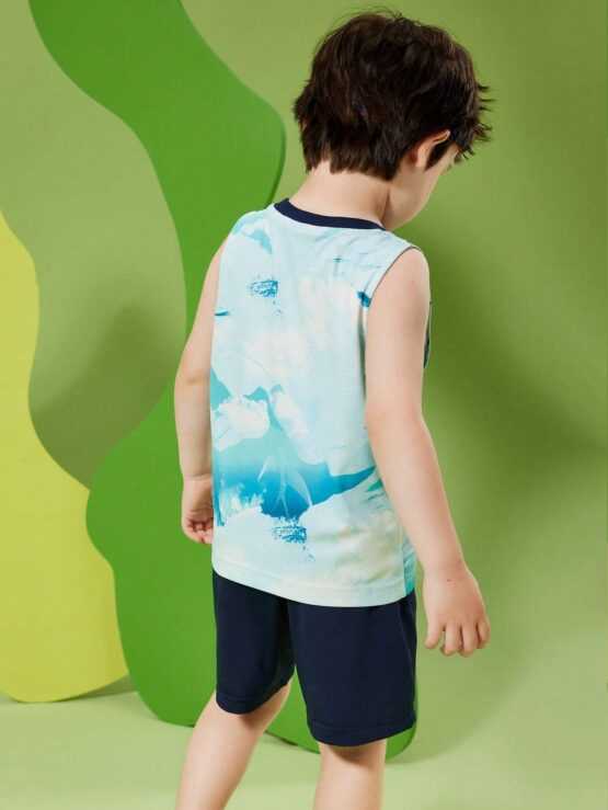 Toddler Boys Slogan Graphic Tank Top & Shorts Set - Image 3