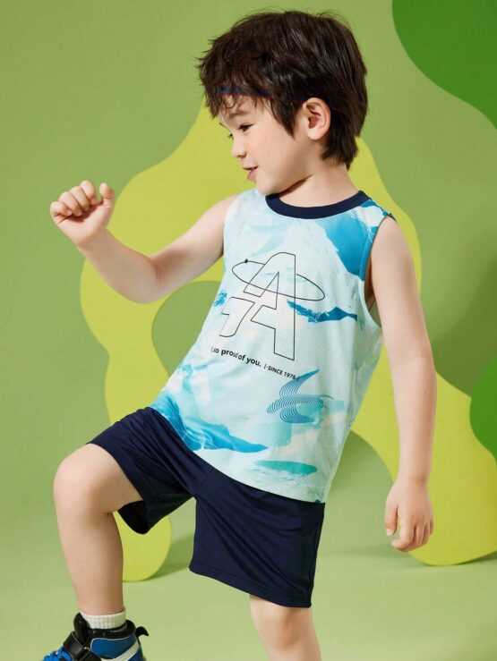 Toddler Boys Slogan Graphic Tank Top & Shorts Set - Image 2