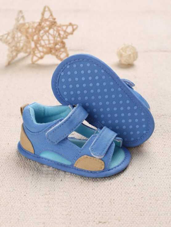 Baby Boys Two Tone Hook-and-loop Fastener Fashion Strap Sandals - Image 3
