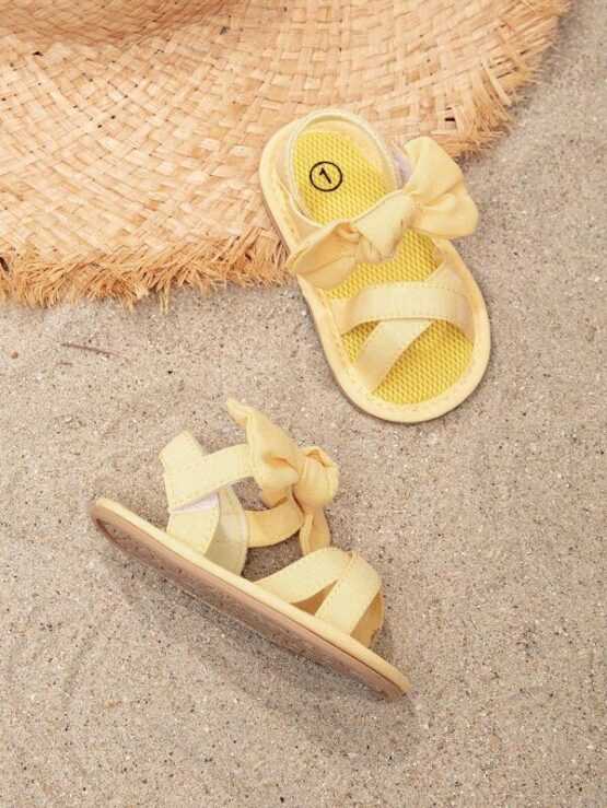 Baby Girls Fun Knot Criss Cross Anti-slip Cute Ankle Strap Sandals - Image 2
