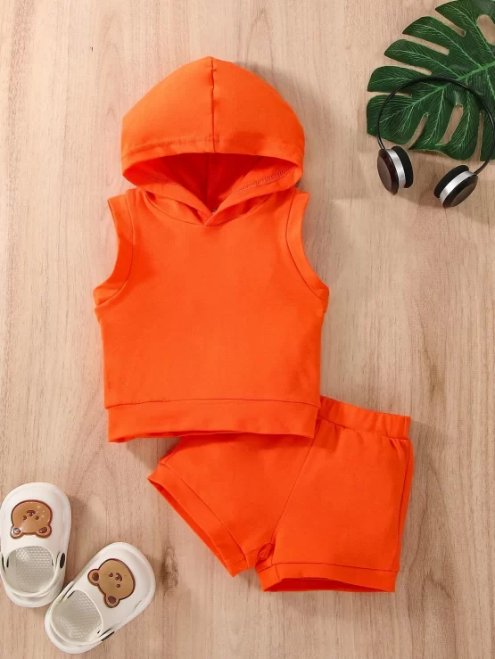 Baby Hooded Camisole Tank Top & Shorts
