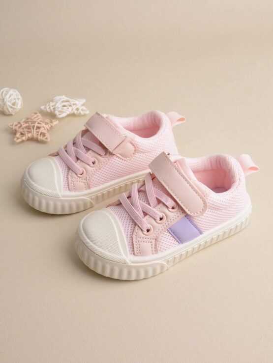 Girls Fashionable Breathable Soft-Soled Mesh Front Sneakers