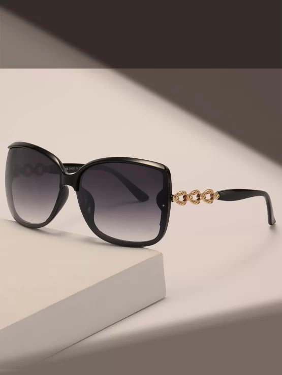 Ombre Boho Oversized Lens Decor Sunglasses - Image 3