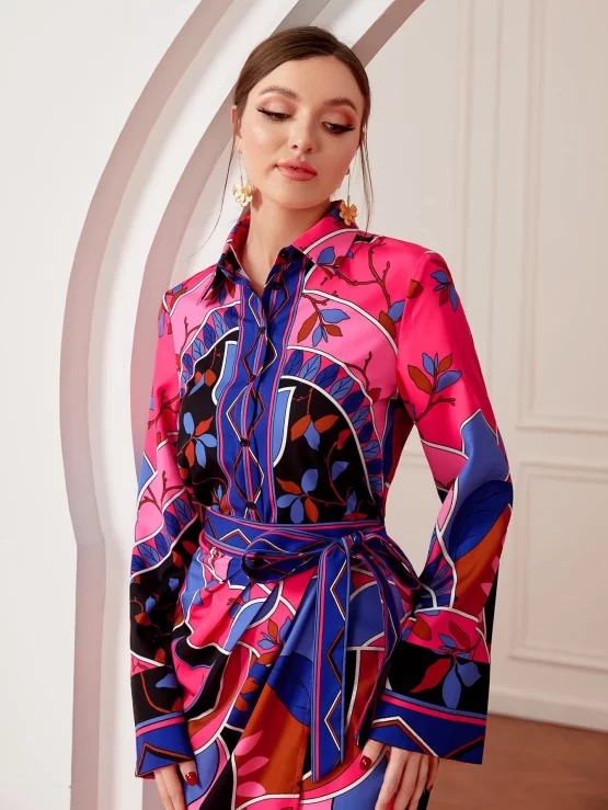 Modely All Over Print Button Front Shirt & Skirt - Image 3