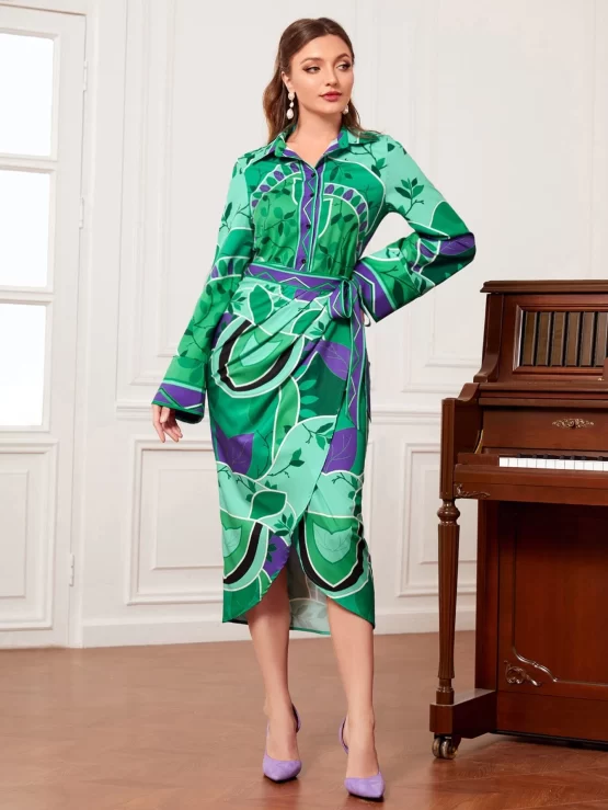 Modely All Over Print Button Front Shirt & Skirt - Image 5