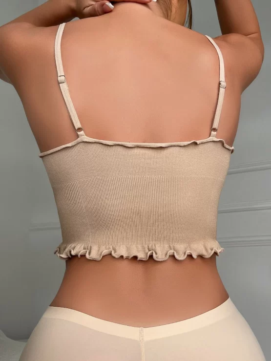 Lettuce Trim Plain Seamless Bra Crop Top - Image 2