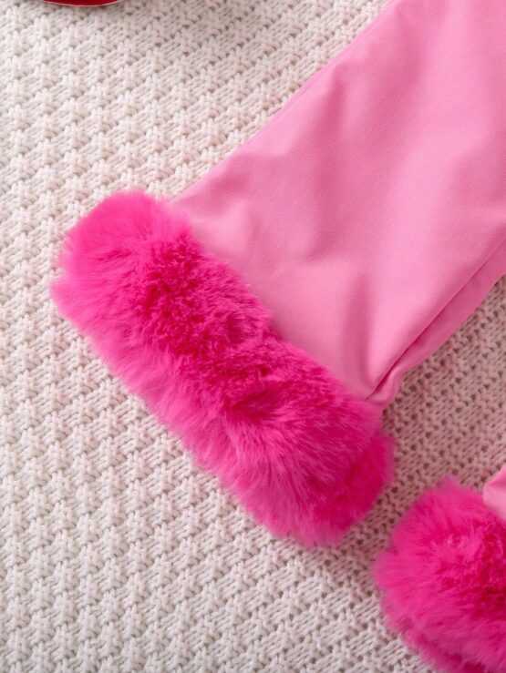 Toddler Girls Fuzzy Trim Cami Top & Pants - Image 3