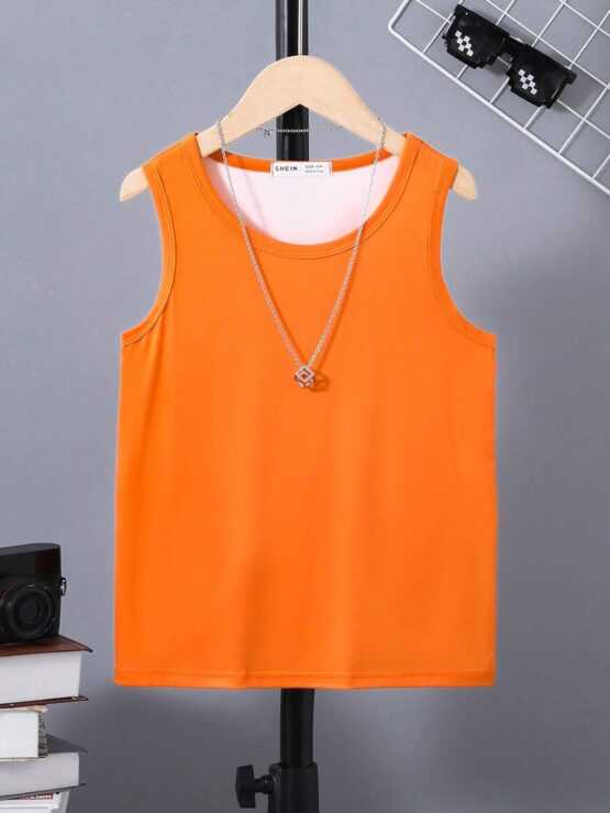 Boys Casual Slogan Graphic Tank Front Top - Image 3