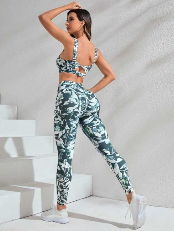 All Over Print Wideband Waist Sports Set - Image 2