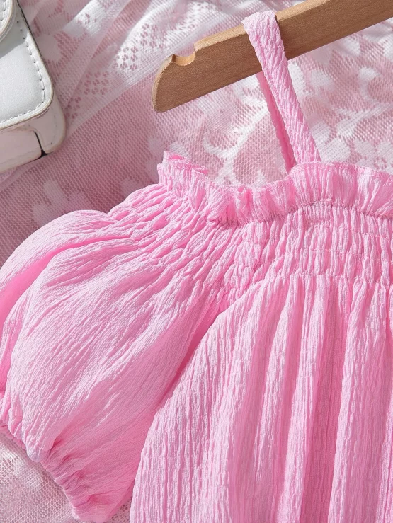 Toddler Girls Cold Shoulder Frill Trim Top & Pants - Image 2