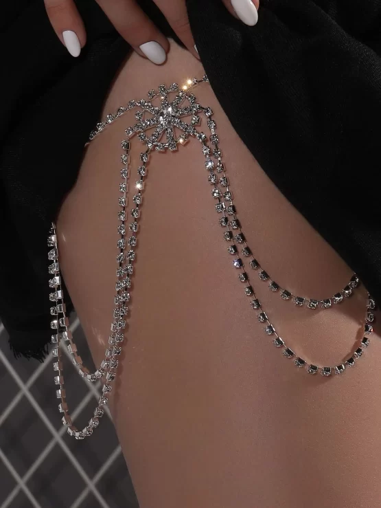 Rhinestone Fashionable Sexy Decor Thigh Chain