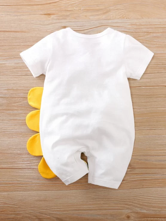 Baby Boy Unlined Cartoon Graphic Jumpsuit - Image 2
