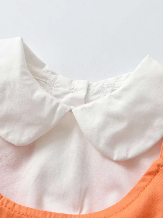 Baby Puff Ruffle Hem 2 In 1 Sleeve Dress With Accessory Headband - Image 3