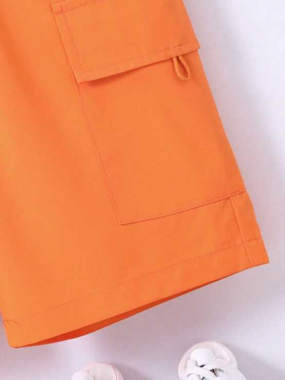 Boys Flap Pocket Side Cargo Front Shorts - Image 3