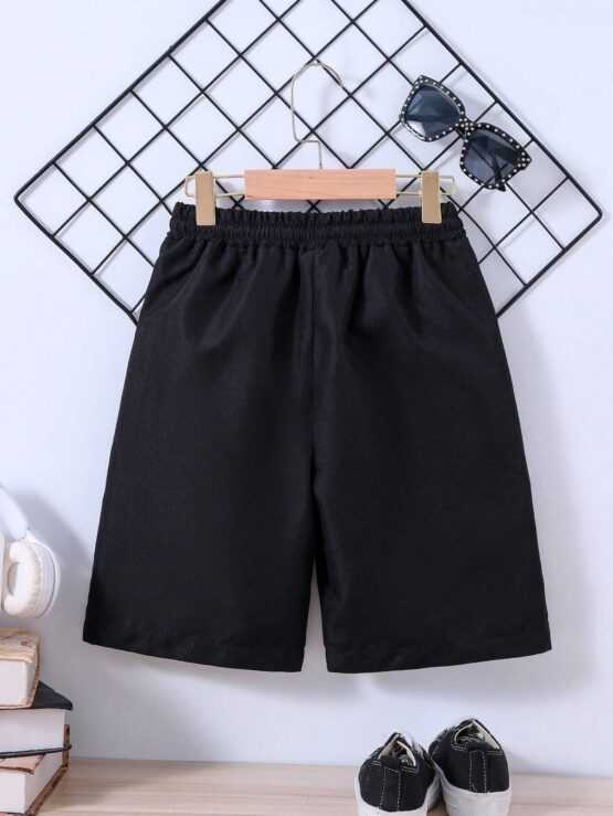 Boys Flap Pocket Drawstring Waist Cargo Front Shorts - Image 2
