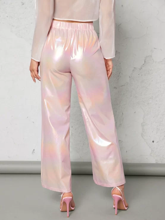 BAE High Waist Holographic Straight Leg Pants - Image 2