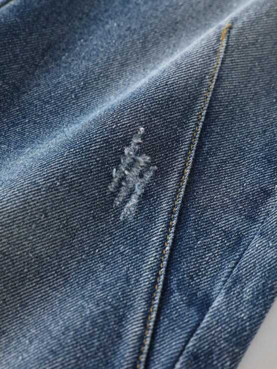 Young Boy Frayed Elastic Waist Ripped Jeans - Image 2