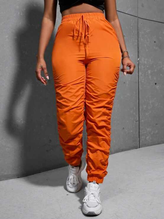 Slayr Knot Front Jogger Ruched Waist Pants