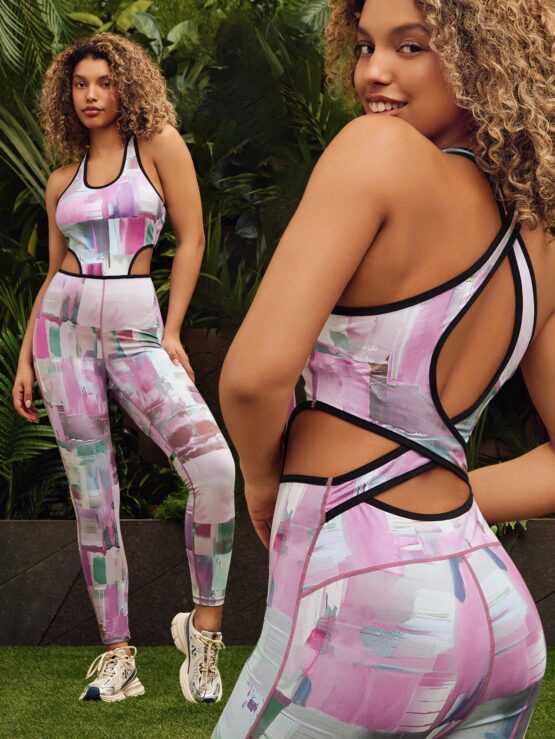 Sports Yoga Basic Chest Cup Backless Jumpsuit
