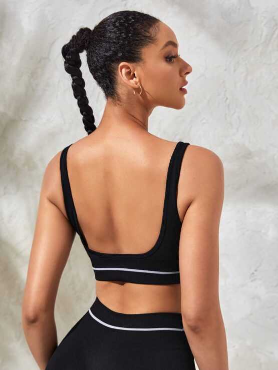 Sport Lifespree Women Letter Print Versatile Crop Sports Bra - Image 2