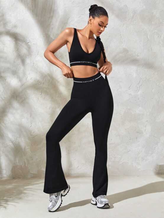 Sport Lifespree Women Letter Print Versatile Crop Sports Bra - Image 3