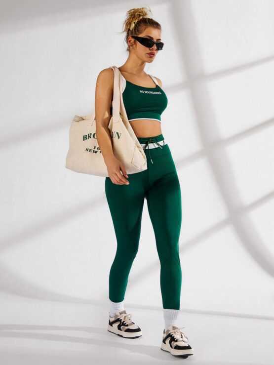 Sports Yoga Basic Thigh Highs Tank Top and Legging Set