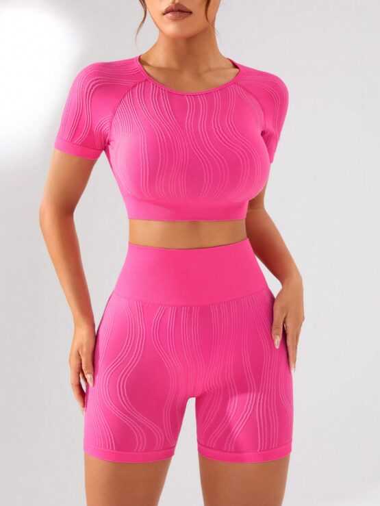 Seamless High Elasticity Sport Yoga Fitness Sports Set - Image 2