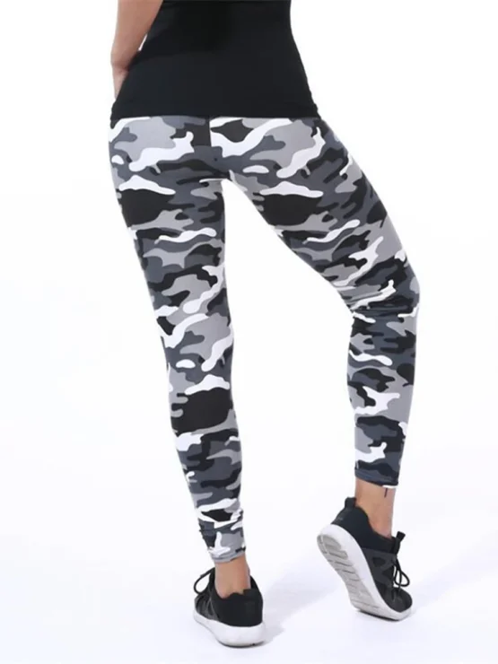YSDNCHI Camouflage Womens for Leggins Graffiti Style Slim Stretch Trouser Army Green Leggings Deportes Pants K085 - Image 36