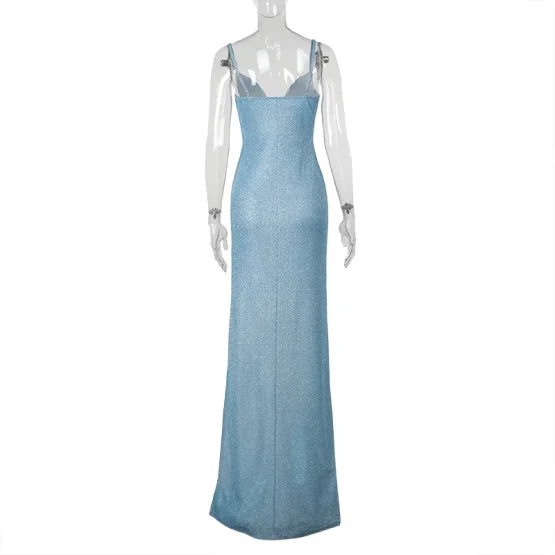 Avrilyaan Bright Silk Deep V High Slit Sexy Party Dress Women 2024 Summer Dress Nightclub Backless Bodycon Maxi Long Dresses - Image 28