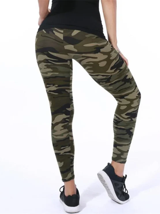 YSDNCHI Camouflage Womens for Leggins Graffiti Style Slim Stretch Trouser Army Green Leggings Deportes Pants K085 - Image 40