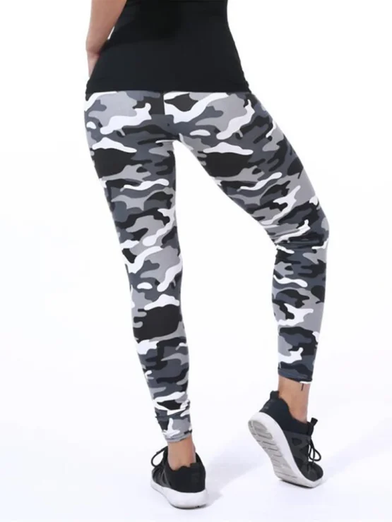 YSDNCHI Camouflage Womens for Leggins Graffiti Style Slim Stretch Trouser Army Green Leggings Deportes Pants K085 - Image 2