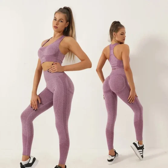 Yoga Pants Women Compression Seamless Tummy - Image 3