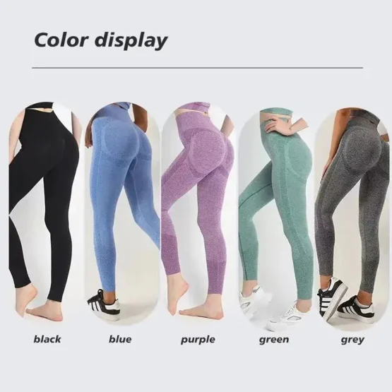 Yoga Pants Women Compression Seamless Tummy - Image 5