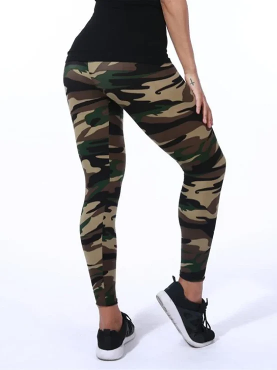 YSDNCHI Camouflage Womens for Leggins Graffiti Style Slim Stretch Trouser Army Green Leggings Deportes Pants K085 - Image 8