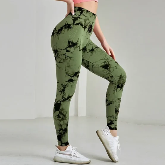 Seamless Tie-dye Yoga Pants Women's High-waist - Image 3