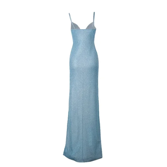 Avrilyaan Bright Silk Deep V High Slit Sexy Party Dress Women 2024 Summer Dress Nightclub Backless Bodycon Maxi Long Dresses - Image 36